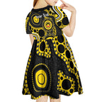 Richmond NAIDOC Week 2026 Personalised Kid Short Sleeve Dress 50 Years of Deadly Aboriginal Art