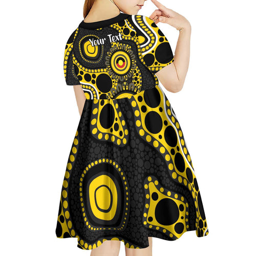 Richmond NAIDOC Week 2026 Personalised Kid Short Sleeve Dress 50 Years of Deadly Aboriginal Art