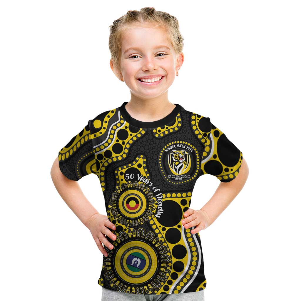 Richmond NAIDOC Week 2026 Personalised Kid T Shirt 50 Years of Deadly Aboriginal Art