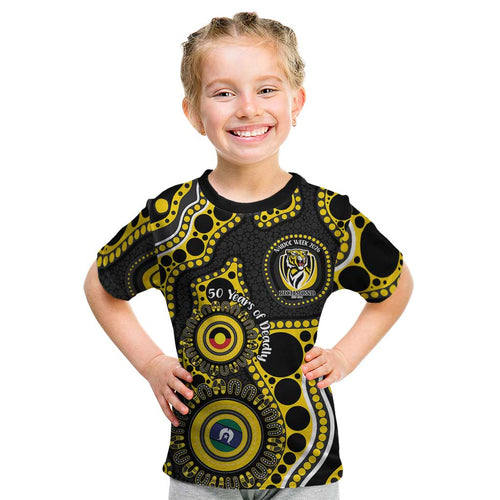 Richmond NAIDOC Week 2026 Personalised Kid T Shirt 50 Years of Deadly Aboriginal Art