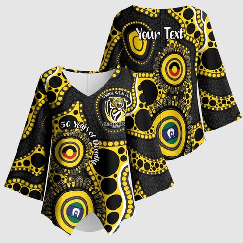 Richmond NAIDOC Week 2026 Personalised Kimono Sleeve Blouse 50 Years of Deadly Aboriginal Art