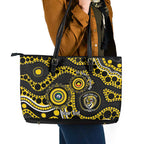 Richmond NAIDOC Week 2026 Personalised Leather Tote Bag 50 Years of Deadly Aboriginal Art