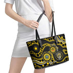 Richmond NAIDOC Week 2026 Personalised Leather Tote Bag 50 Years of Deadly Aboriginal Art