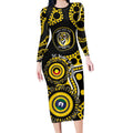 Richmond NAIDOC Week 2026 Personalised Long Sleeve Bodycon Dress 50 Years of Deadly Aboriginal Art
