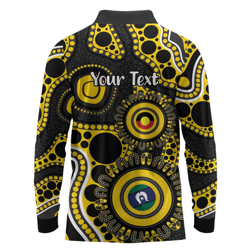 Richmond NAIDOC Week 2026 Personalised Long Sleeve Polo Shirt 50 Years of Deadly Aboriginal Art