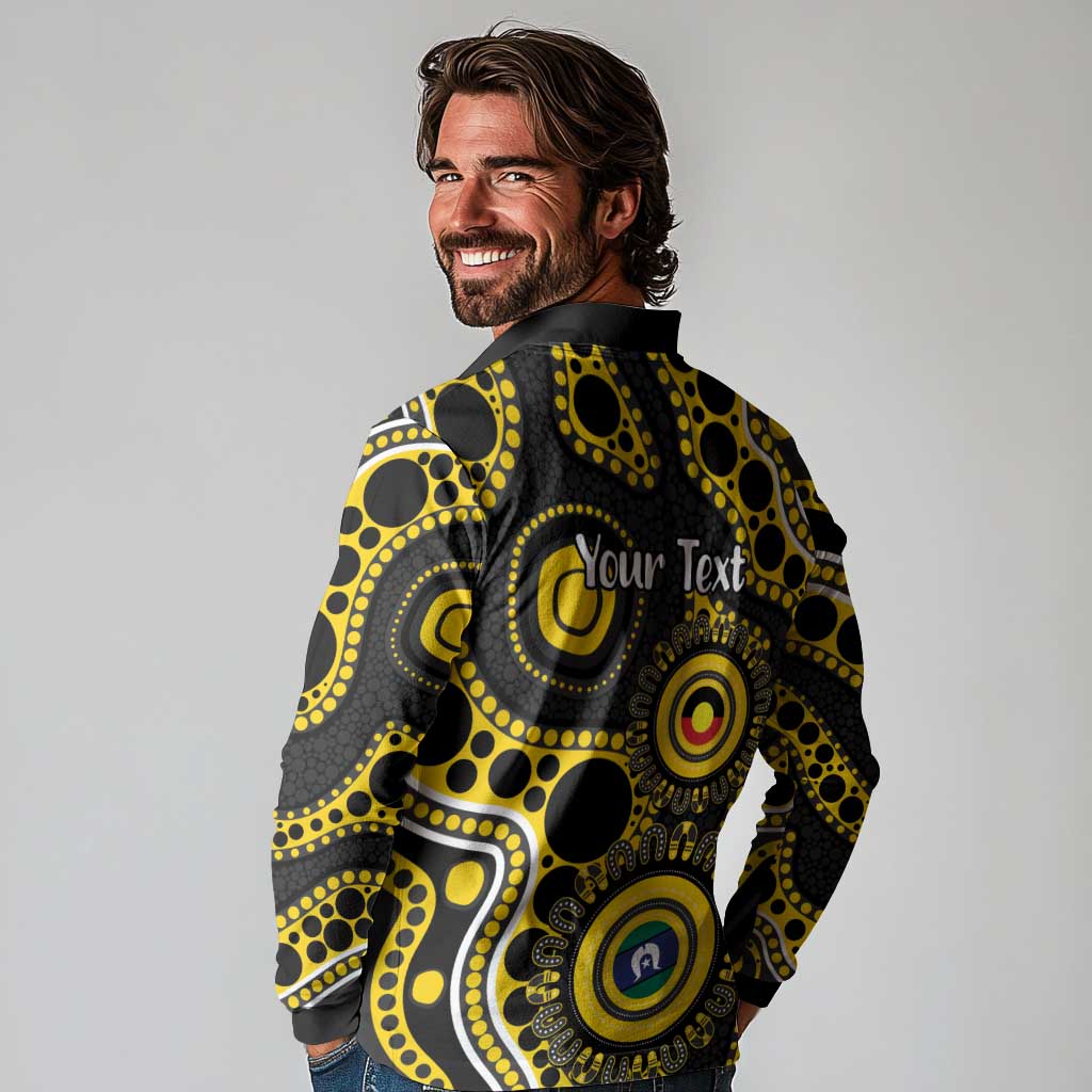 Richmond NAIDOC Week 2026 Personalised Long Sleeve Polo Shirt 50 Years of Deadly Aboriginal Art