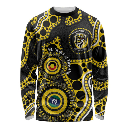 Richmond NAIDOC Week 2026 Personalised Long Sleeve Shirt 50 Years of Deadly Aboriginal Art