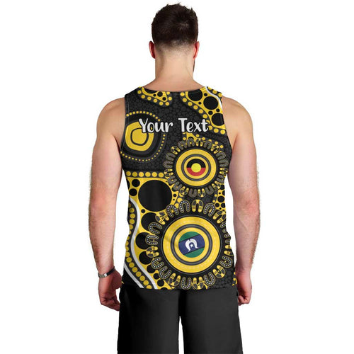 Richmond NAIDOC Week 2026 Personalised Men Tank Top 50 Years of Deadly Aboriginal Art