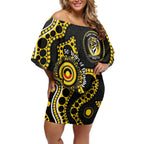 Richmond NAIDOC Week 2026 Personalised Off Shoulder Short Dress 50 Years of Deadly Aboriginal Art