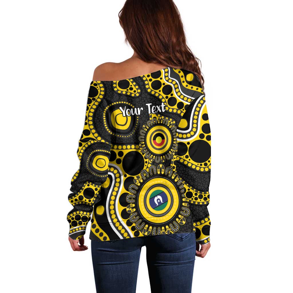 Richmond NAIDOC Week 2026 Personalised Off Shoulder Sweater 50 Years of Deadly Aboriginal Art