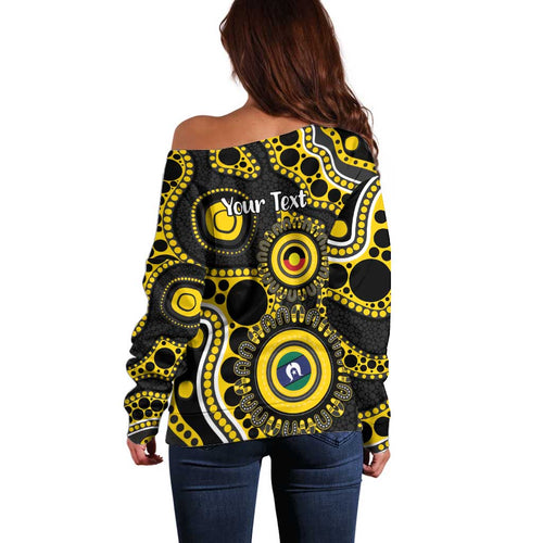 Richmond NAIDOC Week 2026 Personalised Off Shoulder Sweater 50 Years of Deadly Aboriginal Art