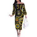 Richmond NAIDOC Week 2026 Personalised Off The Shoulder Long Sleeve Dress 50 Years of Deadly Aboriginal Art