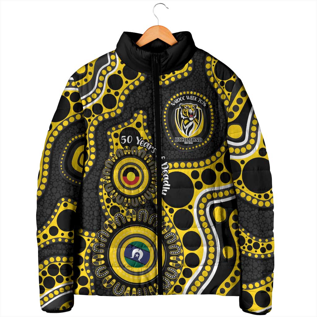 Richmond NAIDOC Week 2026 Personalised Padded Jacket 50 Years of Deadly Aboriginal Art