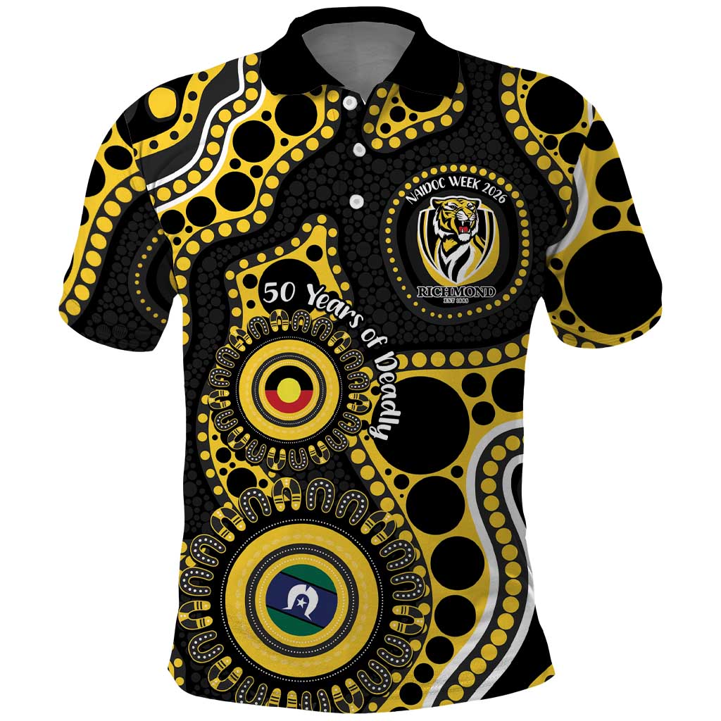 Richmond NAIDOC Week 2026 Personalised Polo Shirt 50 Years of Deadly Aboriginal Art