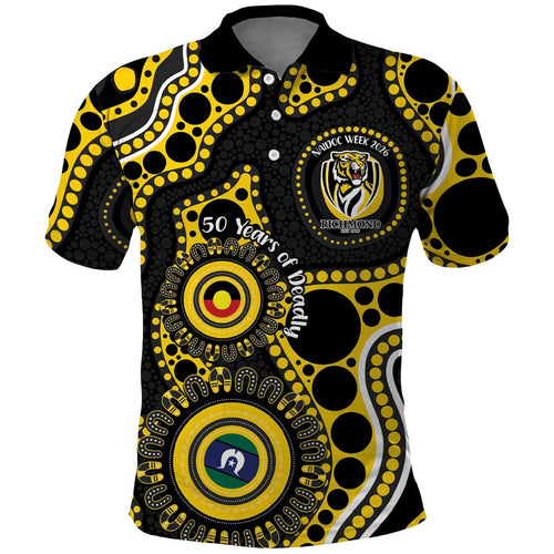 Richmond NAIDOC Week 2026 Personalised Polo Shirt 50 Years of Deadly Aboriginal Art