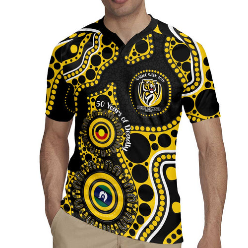 Richmond NAIDOC Week 2026 Personalised Rugby Jersey 50 Years of Deadly Aboriginal Art