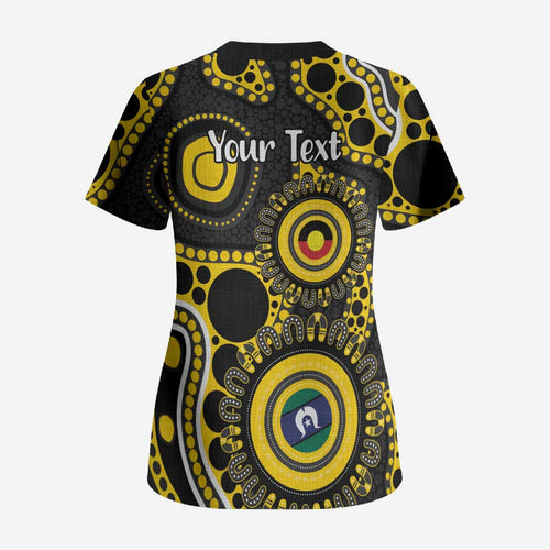 Richmond NAIDOC Week 2026 Personalised Scrub Top 50 Years of Deadly Aboriginal Art