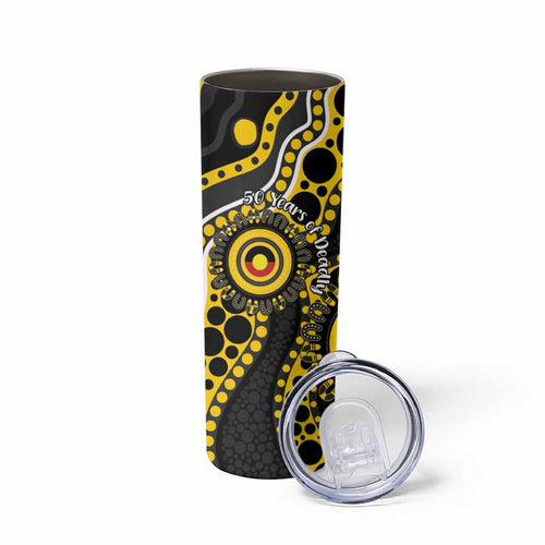 Richmond NAIDOC Week 2026 Personalised Skinny Tumbler 50 Years of Deadly Aboriginal Art