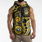 Richmond NAIDOC Week 2026 Personalised Sleeveless Zip Hoodie 50 Years of Deadly Aboriginal Art