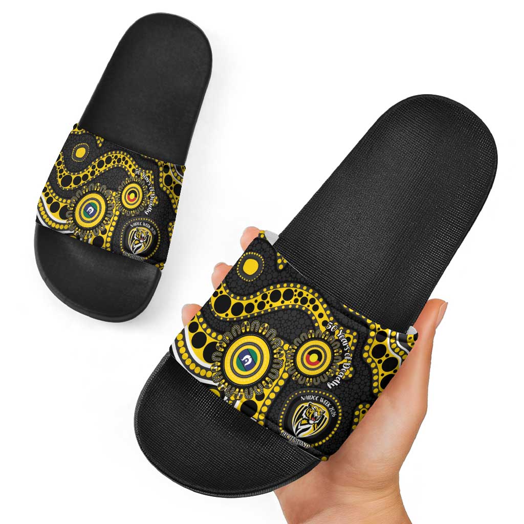 Richmond NAIDOC Week 2026 Personalised Slide Sandals 50 Years of Deadly Aboriginal Art