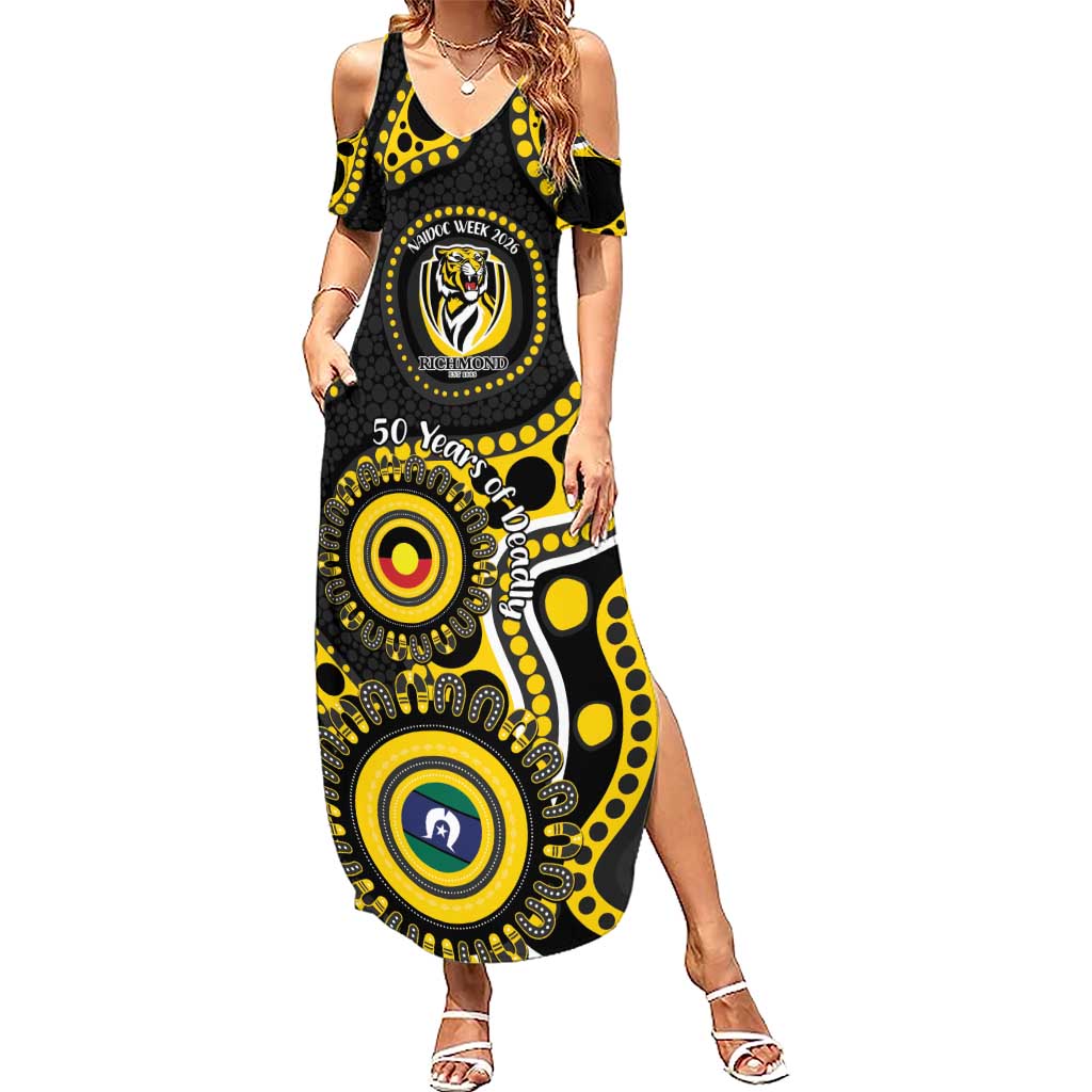 Richmond NAIDOC Week 2026 Personalised Summer Maxi Dress 50 Years of Deadly Aboriginal Art