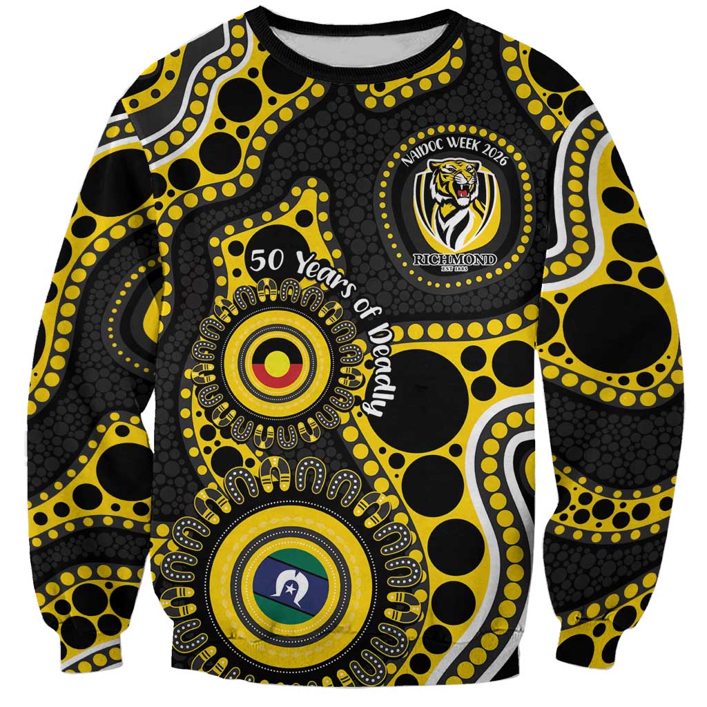 Richmond NAIDOC Week 2026 Personalised Sweatshirt 50 Years of Deadly Aboriginal Art