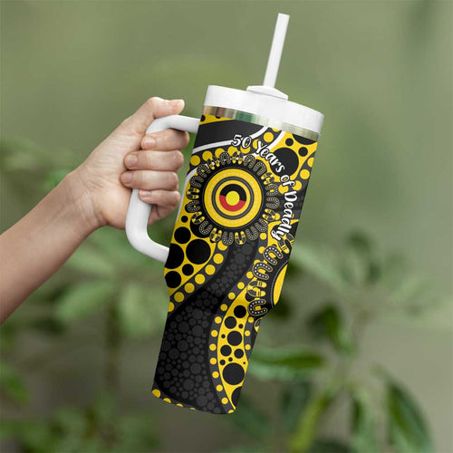 Richmond NAIDOC Week 2026 Personalised Tumbler With Handle 50 Years of Deadly Aboriginal Art