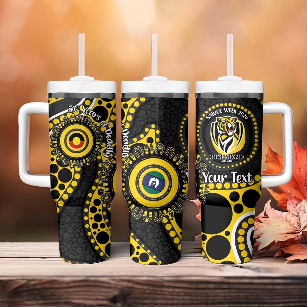 Richmond NAIDOC Week 2026 Personalised Tumbler With Handle 50 Years of Deadly Aboriginal Art