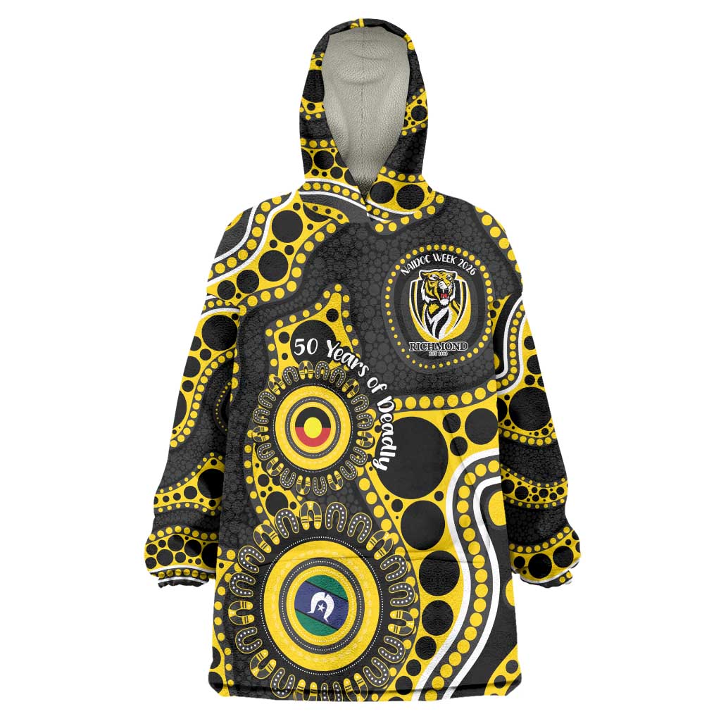 Richmond NAIDOC Week 2026 Personalised Wearable Blanket Hoodie 50 Years of Deadly Aboriginal Art