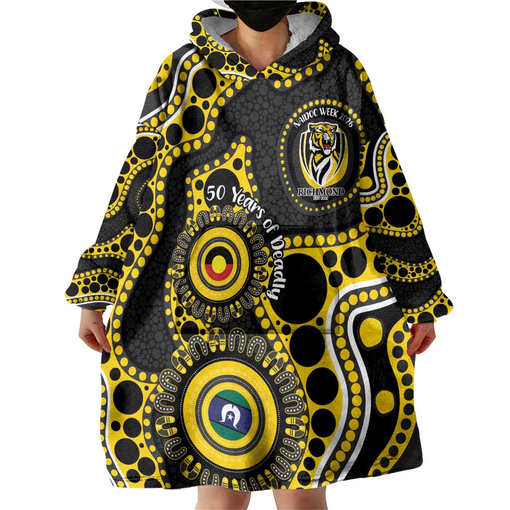 Richmond NAIDOC Week 2026 Personalised Wearable Blanket Hoodie 50 Years of Deadly Aboriginal Art