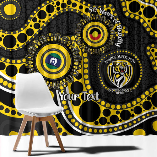 Richmond NAIDOC Week 2026 Personalised Window Curtain 50 Years of Deadly Aboriginal Art