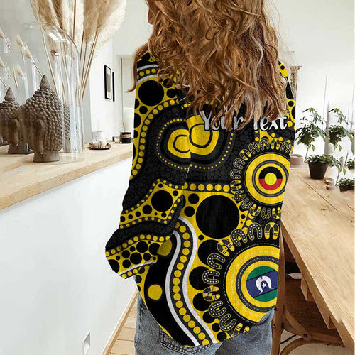 Richmond NAIDOC Week 2026 Personalised Women Casual Shirt 50 Years of Deadly Aboriginal Art
