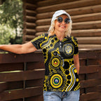 Richmond NAIDOC Week 2026 Personalised Women Polo Shirt 50 Years of Deadly Aboriginal Art