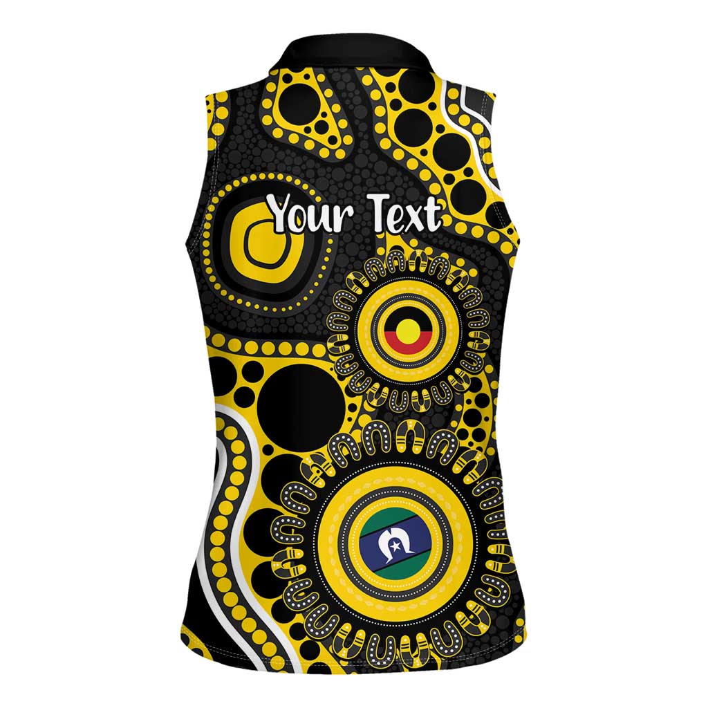 Richmond NAIDOC Week 2026 Personalised Women Sleeveless Polo Shirt 50 Years of Deadly Aboriginal Art