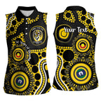 Richmond NAIDOC Week 2026 Personalised Women Sleeveless Polo Shirt 50 Years of Deadly Aboriginal Art