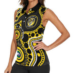 Richmond NAIDOC Week 2026 Personalised Women Sleeveless Polo Shirt 50 Years of Deadly Aboriginal Art