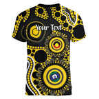 Richmond NAIDOC Week 2026 Personalised Women V-Neck T-Shirt 50 Years of Deadly Aboriginal Art