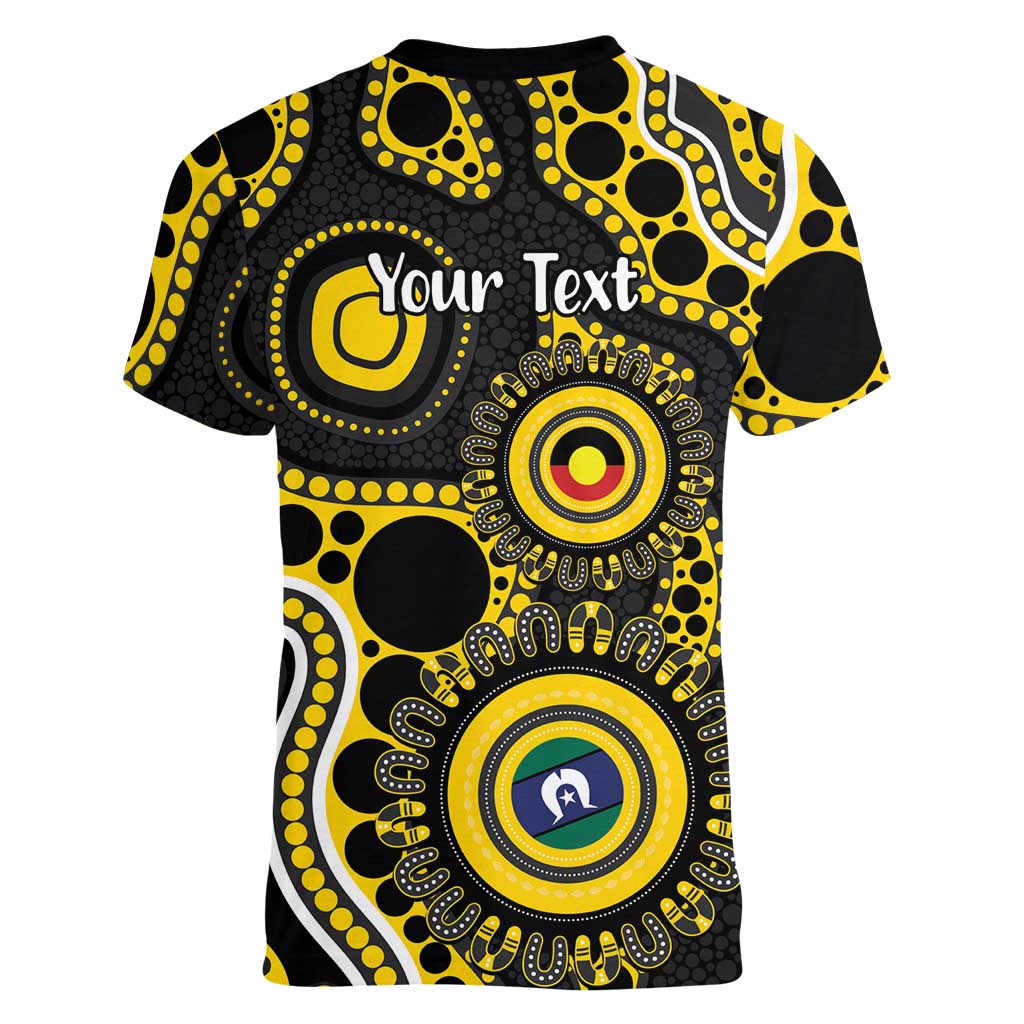 Richmond NAIDOC Week 2026 Personalised Women V-Neck T-Shirt 50 Years of Deadly Aboriginal Art