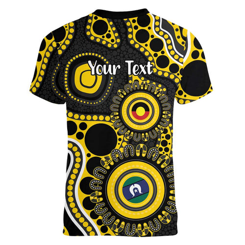 Richmond NAIDOC Week 2026 Personalised Women V-Neck T-Shirt 50 Years of Deadly Aboriginal Art
