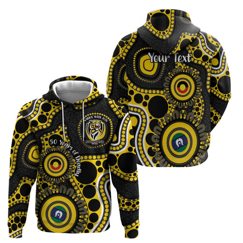 Richmond NAIDOC Week 2026 Personalised Zip Hoodie 50 Years of Deadly Aboriginal Art