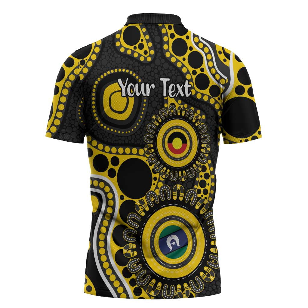 Richmond NAIDOC Week 2026 Personalised Zipper Polo Shirt 50 Years of Deadly Aboriginal Art