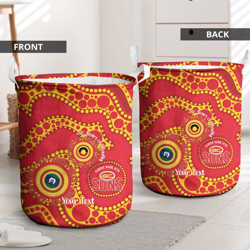 Suns NAIDOC Week 2026 Personalised Laundry Basket 50 Years of Deadly Aboriginal Art
