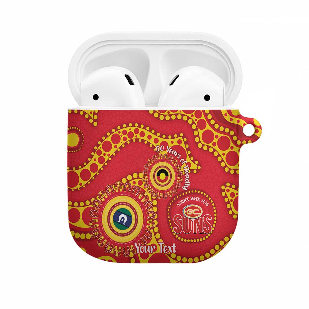 Suns NAIDOC Week 2026 Personalised AirPods Case 50 Years of Deadly Aboriginal Art
