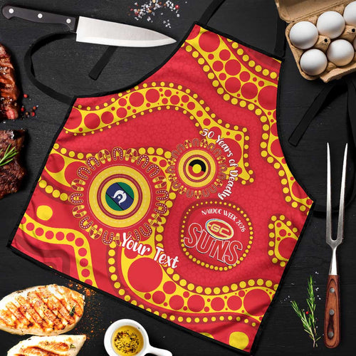 Suns NAIDOC Week 2026 Personalised Apron 50 Years of Deadly Aboriginal Art