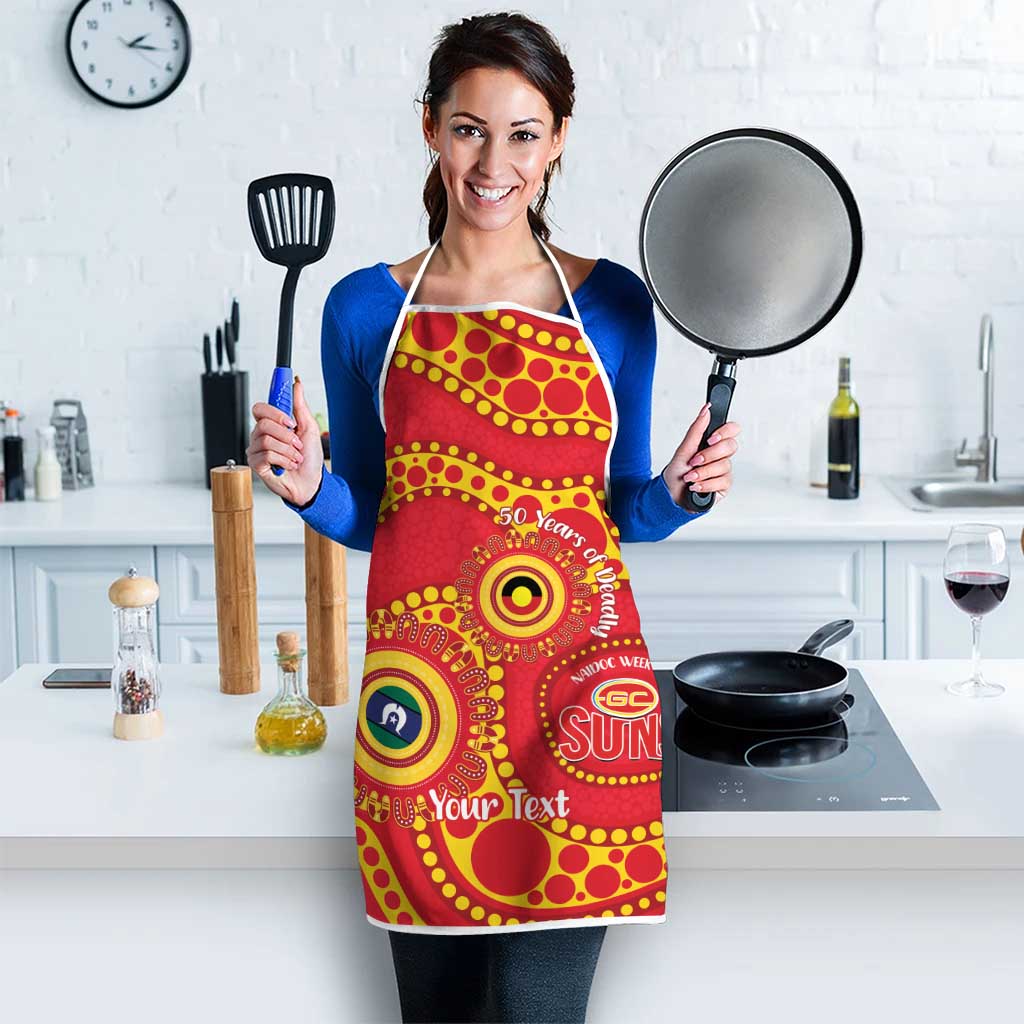 Suns NAIDOC Week 2026 Personalised Apron 50 Years of Deadly Aboriginal Art