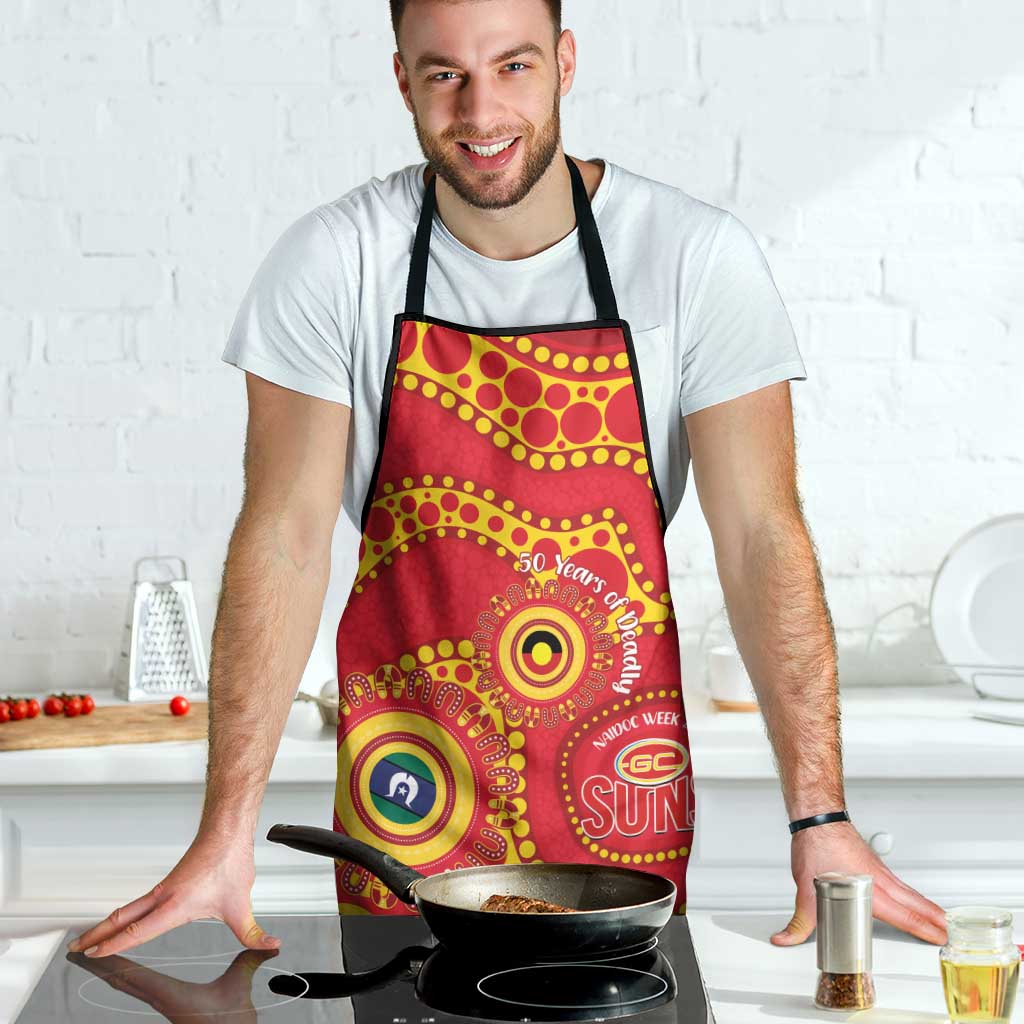 Suns NAIDOC Week 2026 Personalised Apron 50 Years of Deadly Aboriginal Art