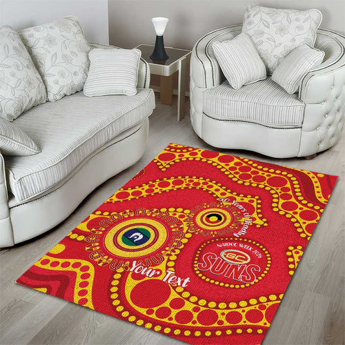 Suns NAIDOC Week 2026 Personalised Area Rug 50 Years of Deadly Aboriginal Art