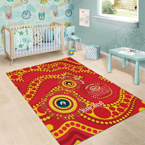 Suns NAIDOC Week 2026 Personalised Area Rug 50 Years of Deadly Aboriginal Art