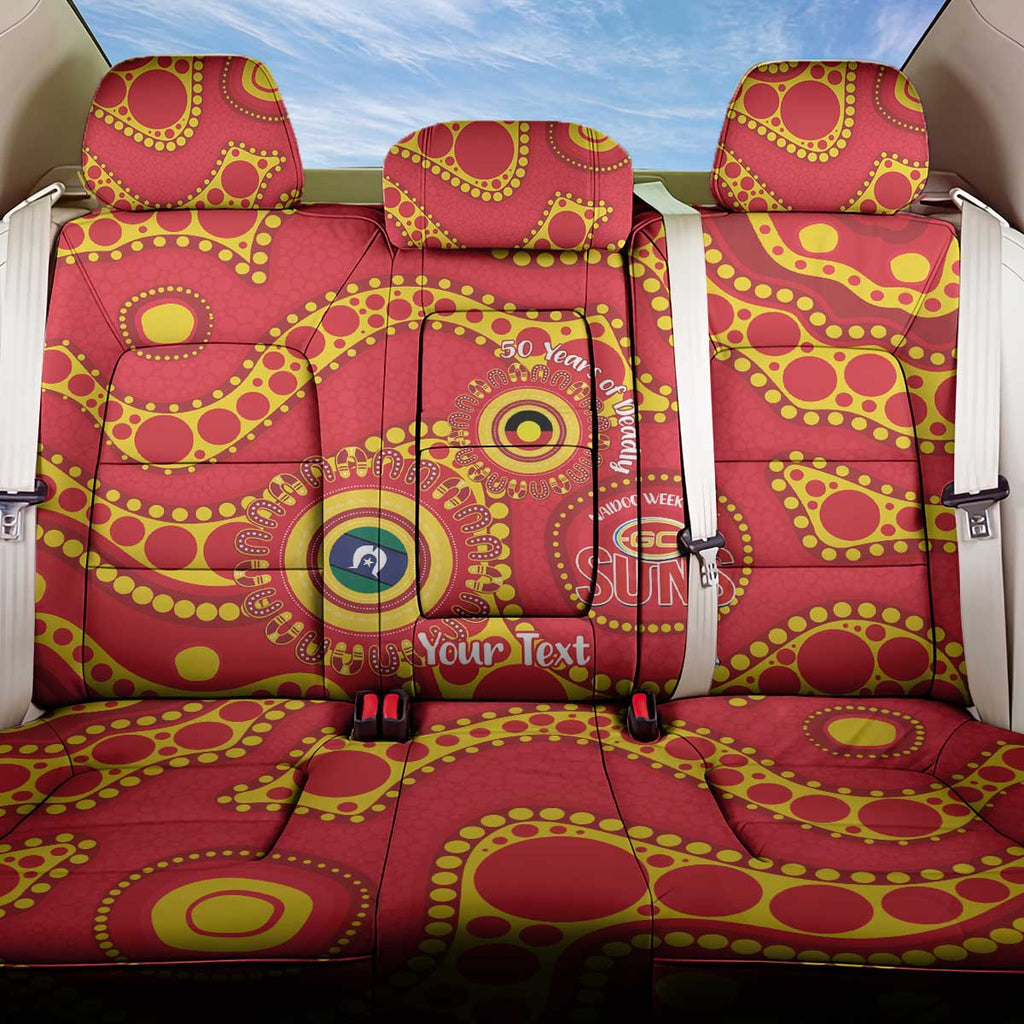 Suns NAIDOC Week 2026 Personalised Back Car Seat Cover 50 Years of Deadly Aboriginal Art