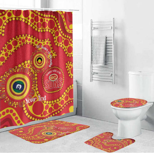 Suns NAIDOC Week 2026 Personalised Bathroom Set 50 Years of Deadly Aboriginal Art